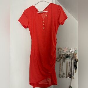 Orange Cotton Dress